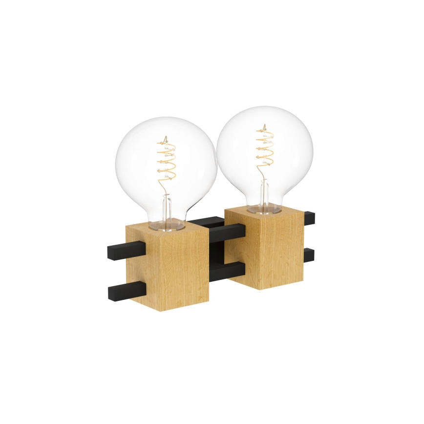 Eglo - Nástěnné svítidlo 2xE27/40W/230V černá/hnědá