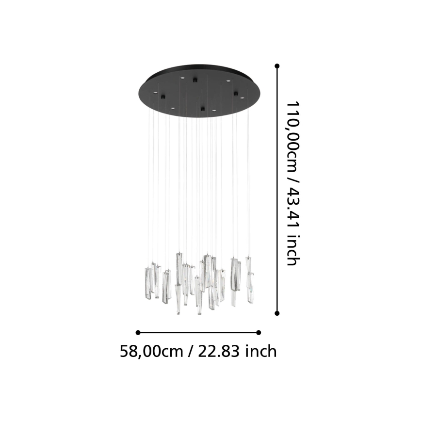 Eglo - LED Stmívatelný lustr na lanku 6xLED/4,2W/230V 3000K čirá