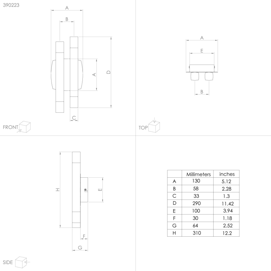 Eglo - LED Nástěnné svítidlo 4xLED/3,3W/230V 3000K antracit/zlatá
