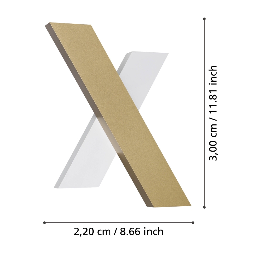 Eglo - LED Nástěnné svítidlo 2xLED/5W/230V 3000K zlatá/bílá