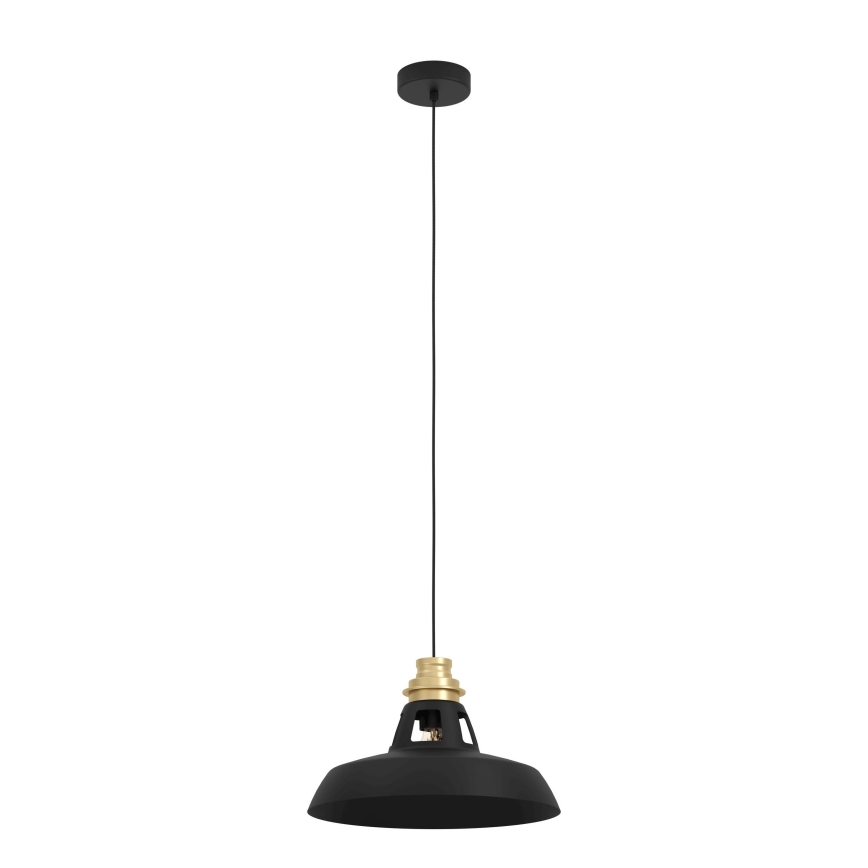 Eglo - Lustr na lanku 1xE27/40W/230V černá/zlatá