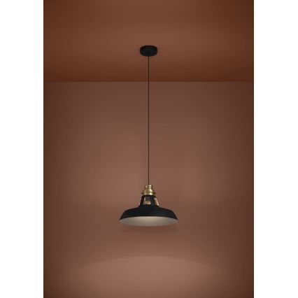 Eglo - Lustr na lanku 1xE27/40W/230V černá/zlatá