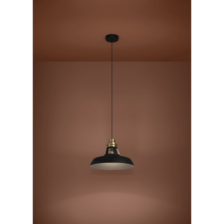 Eglo - Lustr na lanku 1xE27/40W/230V černá/zlatá