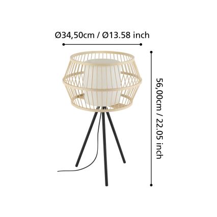 Eglo - Stolní lampa 1xE27/40W/230V bambus