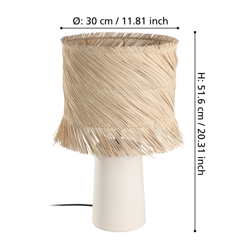 Eglo - Stolní lampa 1xE27/40W/230V ratan