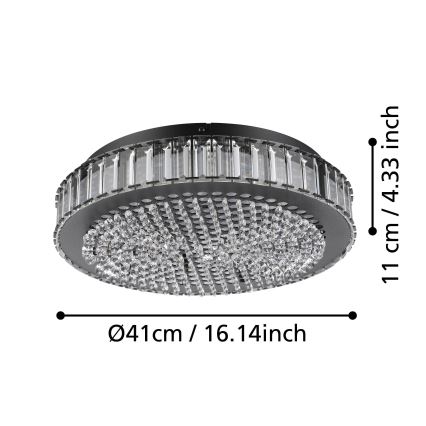 Eglo - LED Stmívatelné stropní svítidlo LED/23,5W/230V 4000K černá