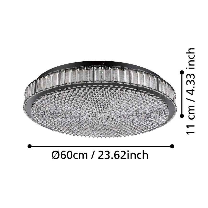Eglo - LED Stmívatelné stropní svítidlo LED/52,4W/230V 4000K černá