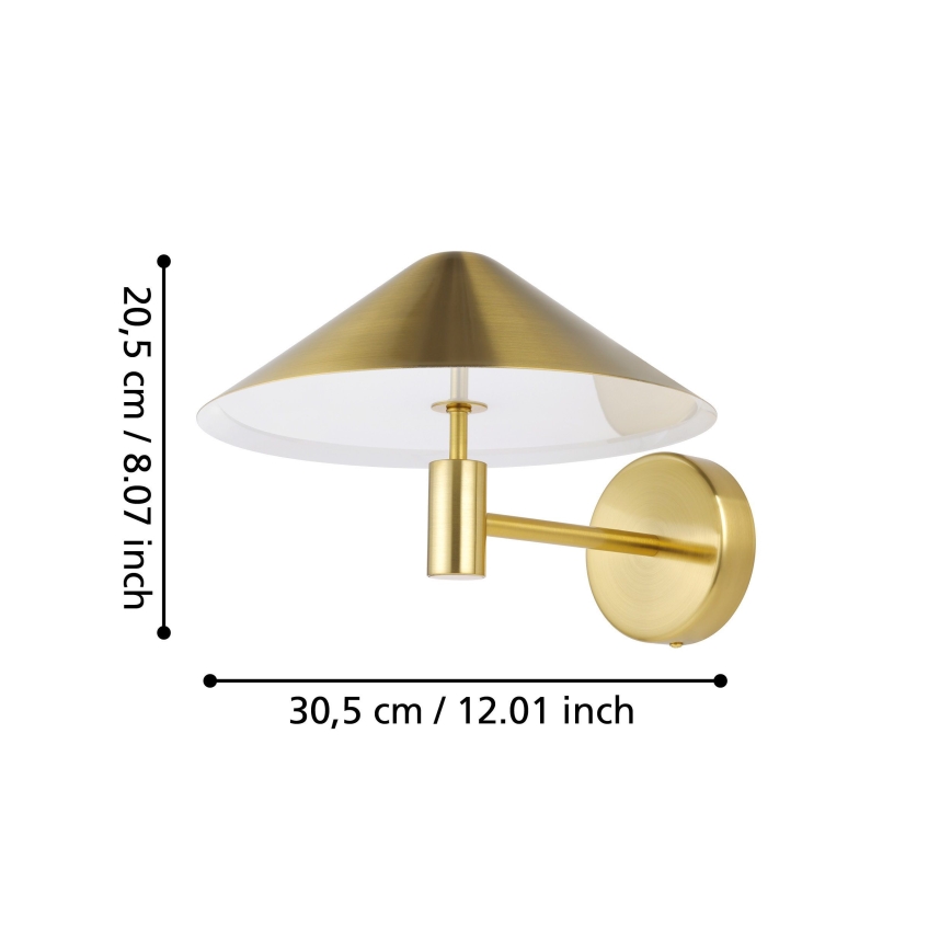 Eglo - LED Nástěnné svítidlo LED/12W/230V 3000K zlatá