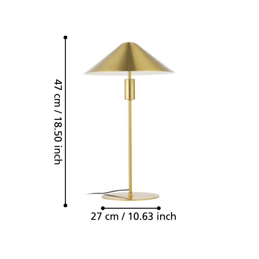 Eglo - LED Stmívatelná stolní lampa LED/12W/230V 3000K zlatá