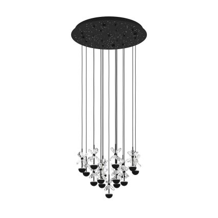 Eglo - LED Stmívatelný lustr na lanku LED/27W/230V 3000K černá