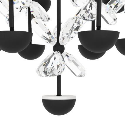 Eglo - LED Stmívatelný lustr na lanku LED/27W/230V 3000K černá