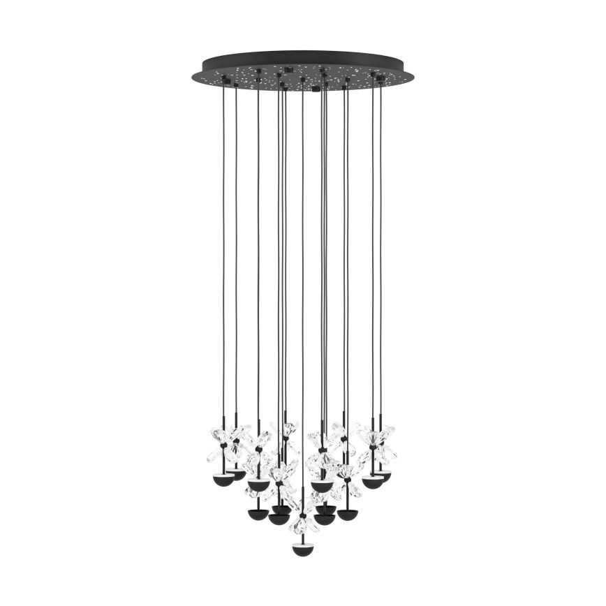 Eglo - LED Stmívatelný lustr na lanku LED/27W/230V 3000K černá