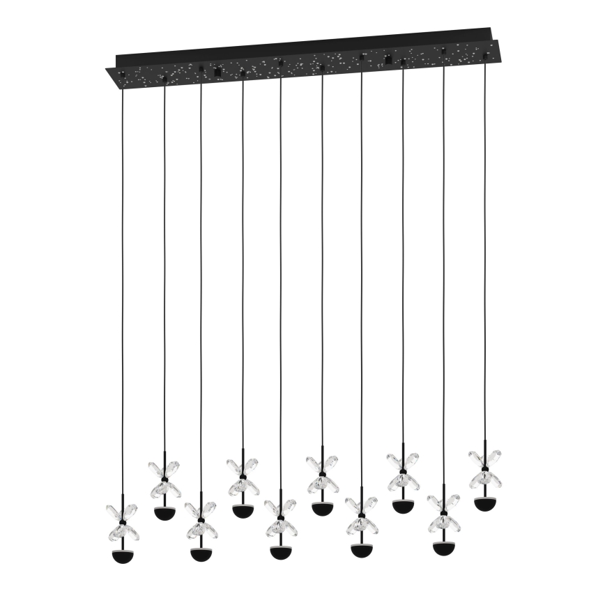 Eglo - LED Stmívatelný lustr na lanku LED/23W/230V 3000K černá