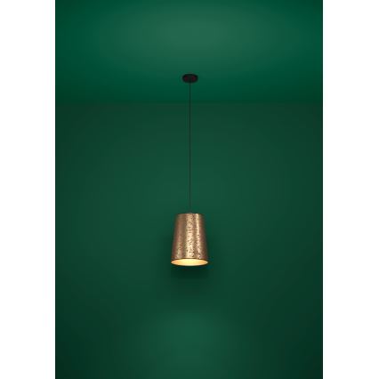 Eglo - Lustr na lanku 1xE27/25W/230V zlatá/růžová