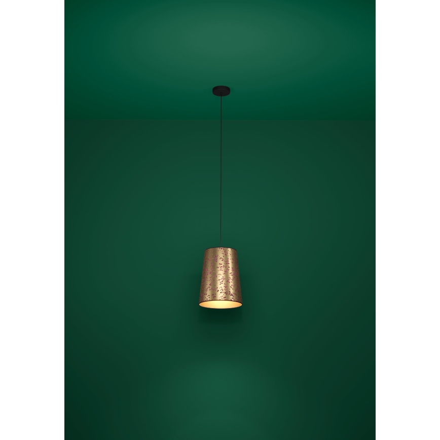 Eglo - Lustr na lanku 1xE27/25W/230V zlatá/růžová