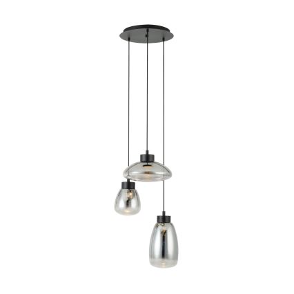 Eglo - LED Stmívatelný lustr na lanku 3xLED/5,4W/230V 2700K kouřová