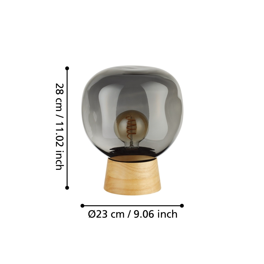 Eglo - Stolní lampa 1xE27/40W/230V kouřová