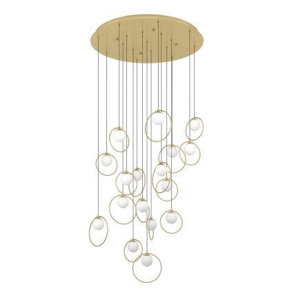 Eglo - LED Stmívatelný lustr na lanku 17xLED/3W/230V 3000K pr. 78 cm zlatá