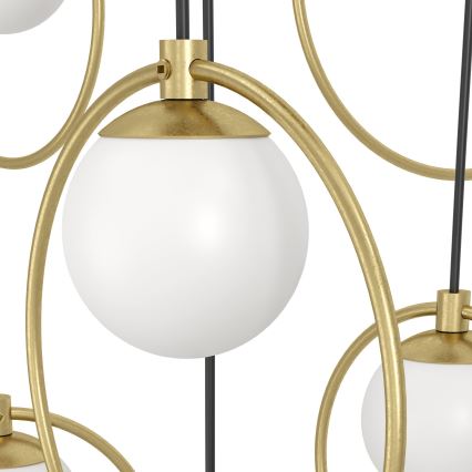 Eglo - LED Stmívatelný lustr na lanku 17xLED/3W/230V 3000K pr. 78 cm zlatá