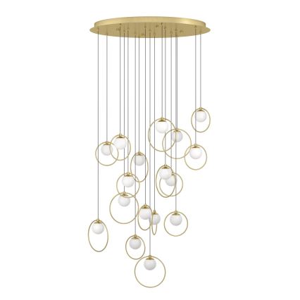 Eglo - LED Stmívatelný lustr na lanku 17xLED/3W/230V 3000K pr. 78 cm zlatá