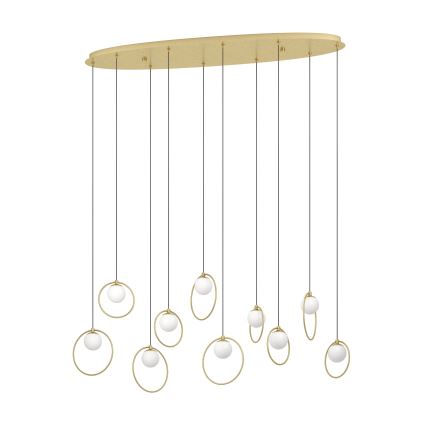 Eglo - LED Stmívatelný lustr na lanku 10xLED/3W/230V 3000K zlatá