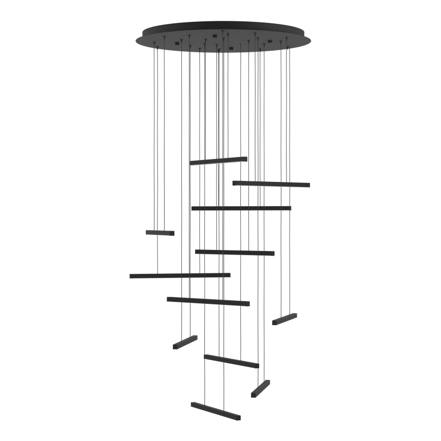 Eglo - LED Stmívatelný lustr na lanku 12xLED/8,4W/230V 3000K černá