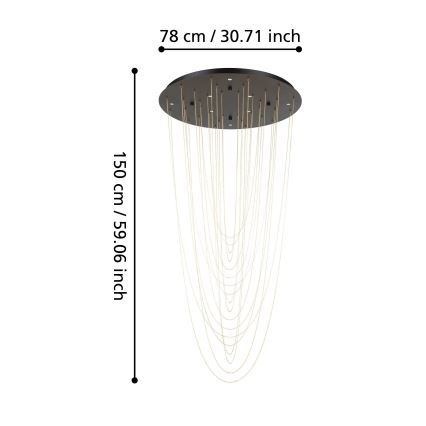 Eglo - LED Stmívatelné stropní svítidlo 8xLED/4,2W/230V 3000K