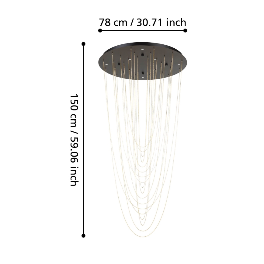 Eglo - LED Stmívatelné stropní svítidlo 8xLED/4,2W/230V 3000K