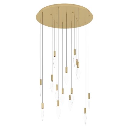 Eglo - LED Stmívatelný lustr na lanku 16xLED/3,3W/230V 3000K pr. 78 cm zlatá