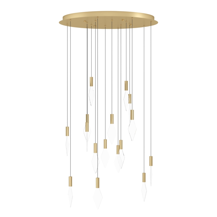 Eglo - LED Stmívatelný lustr na lanku 16xLED/3,3W/230V 3000K pr. 78 cm zlatá