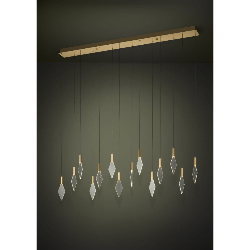 Eglo - LED Stmívatelný lustr na lanku 14xLED/3,3W/230V 3000K zlatá