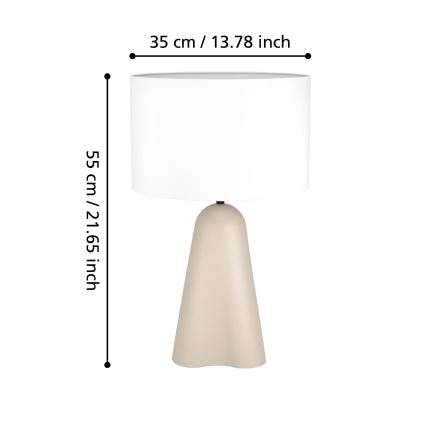 Eglo - Stolní lampa 1xE27/40W/230V béžová