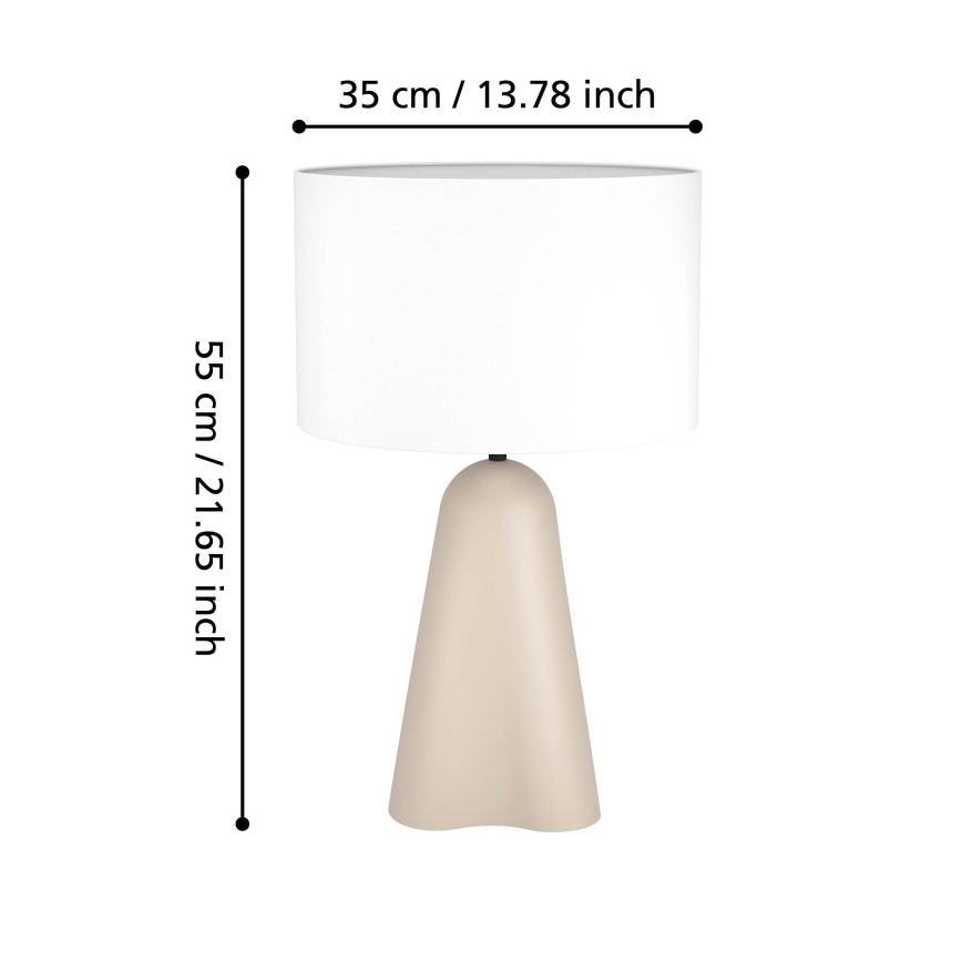 Eglo - Stolní lampa 1xE27/40W/230V béžová