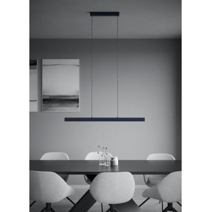 Eglo - LED Stmívatelný lustr na lanku LED/20W/230V 3000K černá