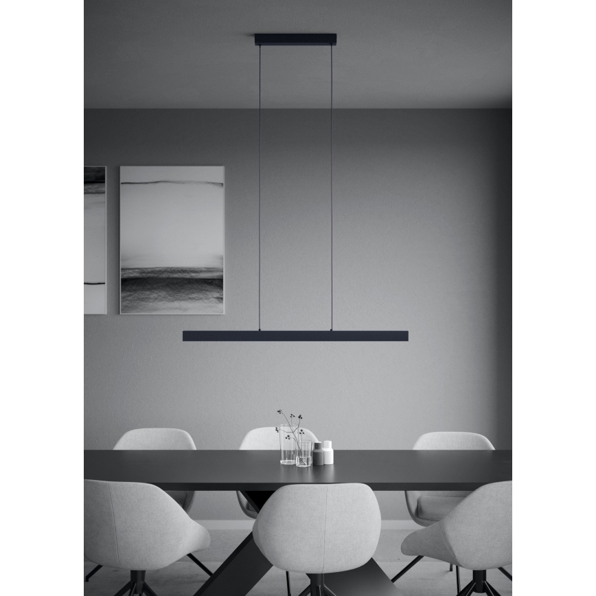 Eglo - LED Stmívatelný lustr na lanku LED/20W/230V 3000K černá