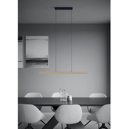 Eglo - LED Stmívatelný lustr na lanku LED/21W/230V 3000K hnědá
