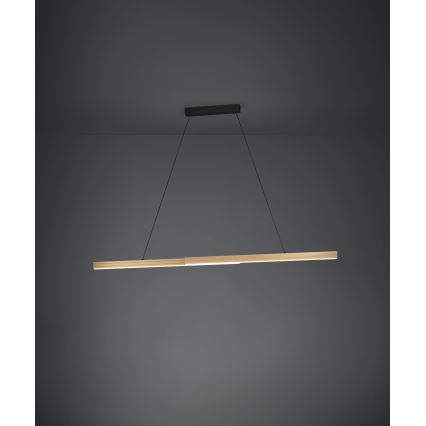 Eglo - LED Stmívatelný lustr na lanku LED/21W/230V 3000K hnědá