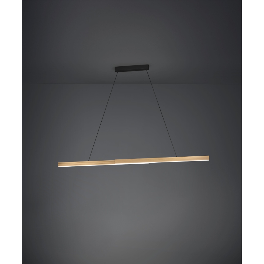 Eglo - LED Stmívatelný lustr na lanku LED/21W/230V 3000K hnědá