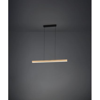 Eglo - LED Stmívatelný lustr na lanku LED/21W/230V 3000K hnědá