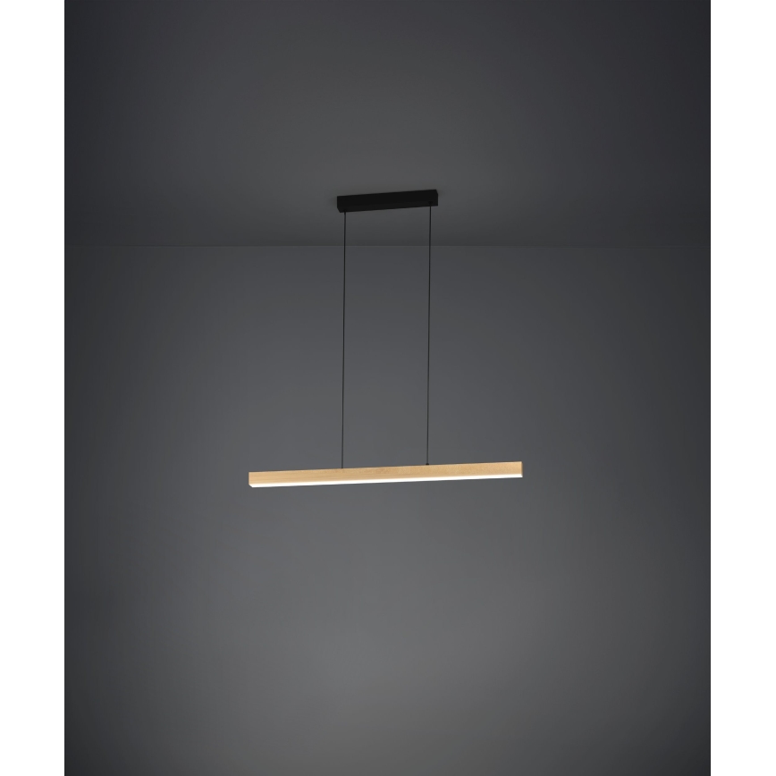 Eglo - LED Stmívatelný lustr na lanku LED/21W/230V 3000K hnědá
