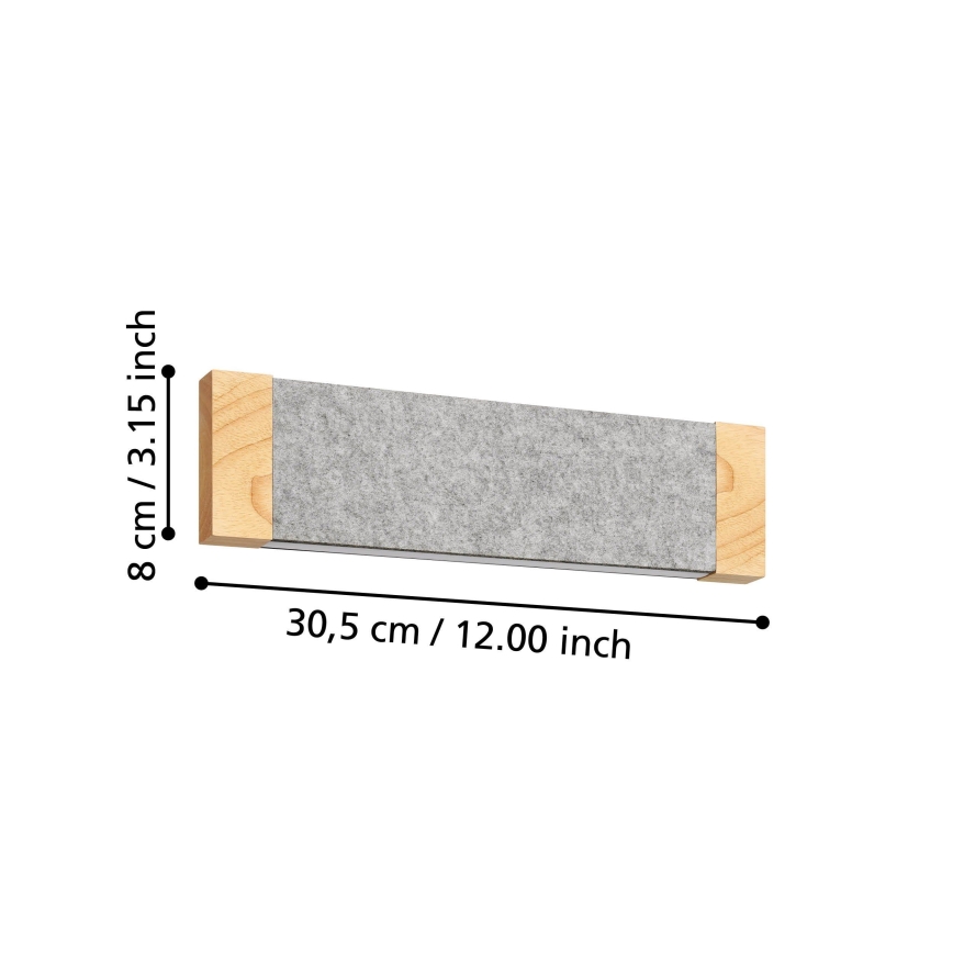 Eglo - LED Nástěnné svítidlo 2xLED/5,4W/230V 3000K hnědá/šedá