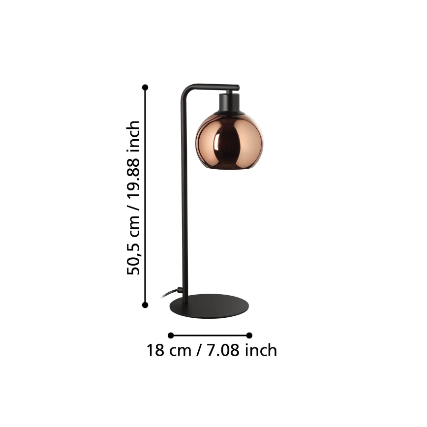 Eglo - Stolní lampa 1xE27/40W/230V měděná
