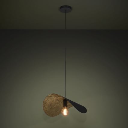 Eglo - Lustr na lanku 1xE27/40W/230V 53 cm černá/zlatá