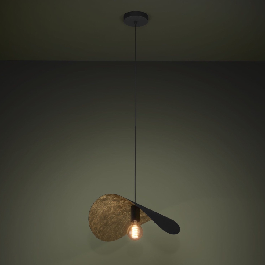 Eglo - Lustr na lanku 1xE27/40W/230V 53 cm černá/zlatá