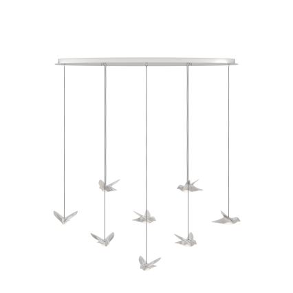 Eglo - LED Stmívatelný lustr na lanku 8xLED/4,2W/230V 3000K lesklý chrom