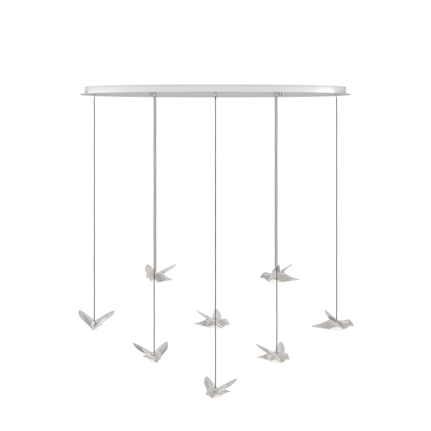 Eglo - LED Stmívatelný lustr na lanku 8xLED/4,2W/230V 3000K lesklý chrom