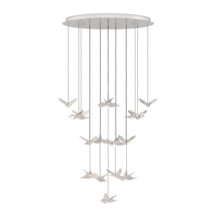 Eglo - LED Stmívatelný lustr na lanku 17xLED/3W/230V 3000K lesklý chrom