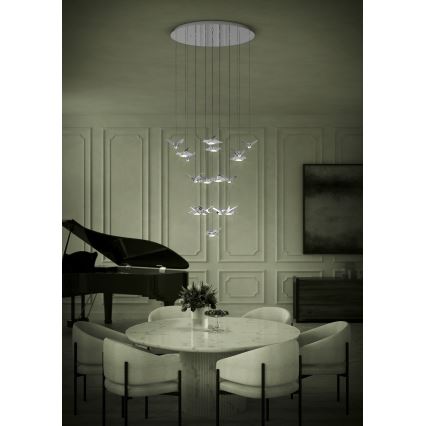 Eglo - LED Stmívatelný lustr na lanku 17xLED/3W/230V 3000K lesklý chrom