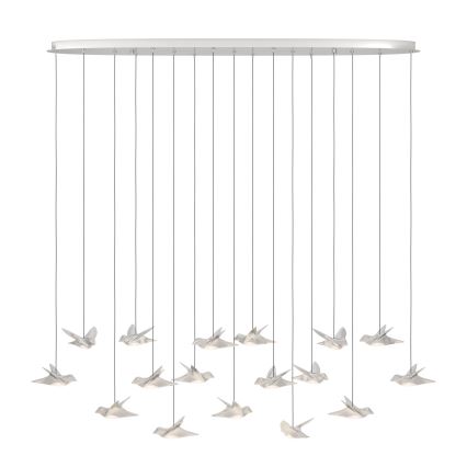 Eglo - LED Stmívatelný lustr na lanku 17xLED/3W/230V 3000K lesklý chrom