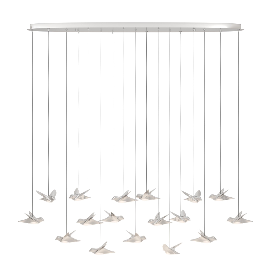 Eglo - LED Stmívatelný lustr na lanku 17xLED/3W/230V 3000K lesklý chrom